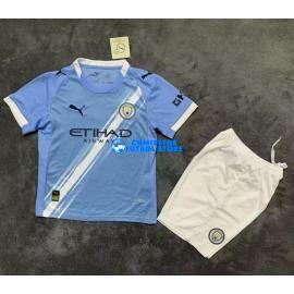 Maglia Manchester City 1ª Calcio 2025/2026 Bambino Kit